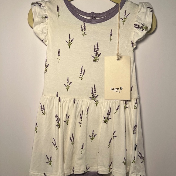Kyte Baby Bodysuit Twirl In Lavender size 18-24 months Bamboo Toddler Dress - Picture 1 of 3